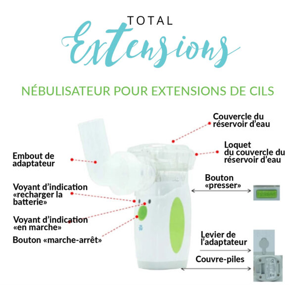 Total Nébuliseur pour extensions de cils à bruine ultra-fine - Image 4