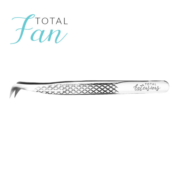 Total Fan - Pinces courbées à prise précise pour pose d'extensions de cils volume